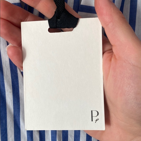 Pomander Place Tuckernuck Kenzo Mini Dress Size M White Blue Stripes Poplin - Picture 10 of 14